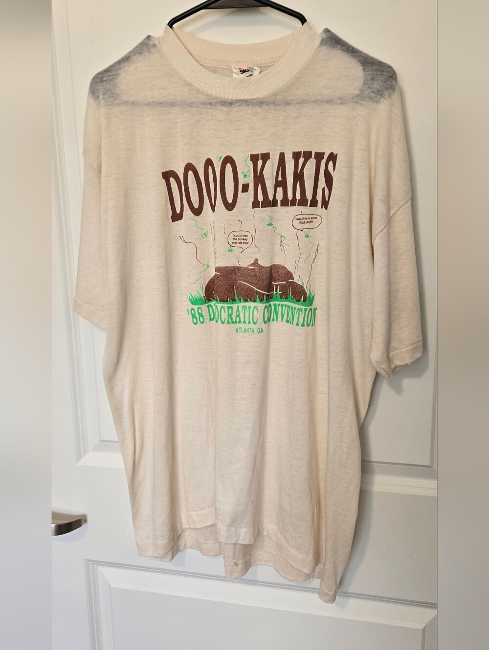 Dooo-Kakis '88 Democratic Convention Graphic Tee - Cream  Vintage,signal XLG
